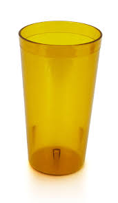 16 OZ. AMBER PEBBLED PLASTIC TUMBLER (12/PACK)