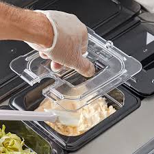 1/6 SIZE CLEAN POLYCARBONATE FOOD PAN LID WITH HANDLE (EACH