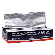 FOIL POP-UP SHEETS / 12" X 10.75" (500/BOX) (6/CS)
