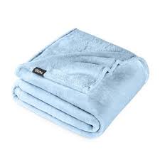 OXFORD MICROPLUSH FLEECE BLANKET / LIGHT BLUE / QUEEN