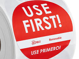 USE FIRST LABEL / ROUND / 3 INCH / WITH DISPENSER CARTON