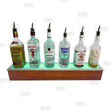 LIQUOR SHELF / 3 TIER / WILD CHERRY / MULTI COLOR LED'S /