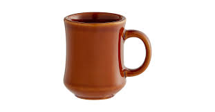 COFFEE MUG / 7 OZ. BROWN PRINCESS BELL SHAPED CHINA