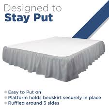 BED SKIRT / CASTLE ROCK GREY / QUEEN / 60 X 80 X 15 (EACH)