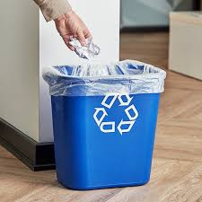 28 QT. / 7 GALLON BLUE RECTANGULAR RECYCLING