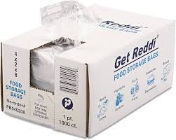 4" X 2" X 8" / .68 MIL POLY FOOD BAG (1,000/CS)