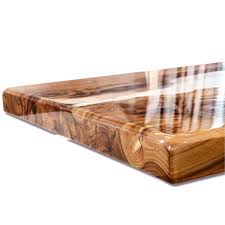 24" X 30" WOODEN TABLE TOP / CLEAR EPOXY FINISH