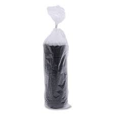 HOT CUP LID / BLACK / FITS 10- 20 OZ BOARDWALK HOT CUP (10/10