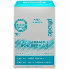 7.75" WRAPPED / MARINE BIODEGR ADABLE STRAWS / OCEAN BLUE / 3