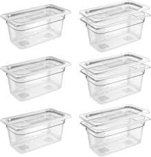 1/3 SIZE 6" DEEP CLEAR POLYCAR BONATE FOOD PAN [EACH]