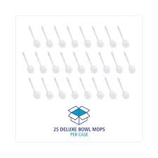 BOWL MOP / 10" HANDLE, 2" DIA.  HEAD, PLASTIC, WHITE (EACH) (