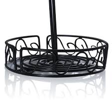 CONDIMENT CADDY WITH BUILT IN MERCHANDISING RING - BLACK
