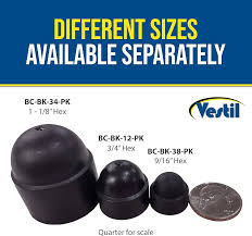 COVERALL DUST CAPS - BLACK (12/PK)
