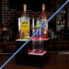 BARCONIC LED LIQUOR BOTTLE SHE LF / 2 TIER / BLACK / 48" (EAC