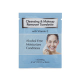 MAKEUP WIPES CLEANSING, ALCOHOL FREE, MOISTURIZING & CONDITIONING / 5" W X 6" L (500/CS)