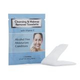 MAKEUP WIPES CLEANSING, ALCOHOL FREE, MOISTURIZING & CONDITIONING / 5" W X 6" L (500/CS)