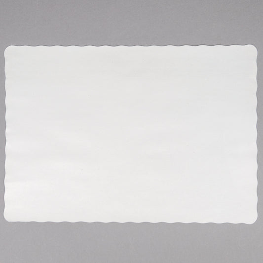 10" X 14" OFF-WHITE COLORED PAPER PLACEMAT WITH SCALLOPED EDGE (1000/CS)