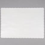 10" X 14" OFF-WHITE COLORED PAPER PLACEMAT WITH SCALLOPED EDGE (1000/CS)