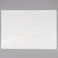 10" X 14" OFF-WHITE COLORED PAPER PLACEMAT WITH SCALLOPED EDGE (1000/CS)