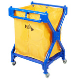 LAUNDRY CART / COMMERCIAL LAUNDRY CART/TRASH CART, 10 BUSHEL FOLDING PLASTIC FRAME AND VINYL BAG