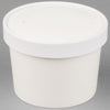 12 OZ DOUBLE POLY-COATED WHITE PAPER SOUP / HOT FOOD CUP WITH VENTED PAPER LID (250/CASE)