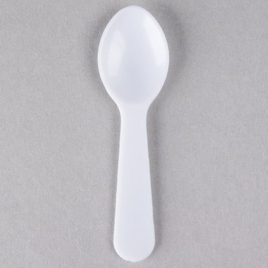 PLASTIC TASTING SPOON / 3" WHITE (3000/CS)