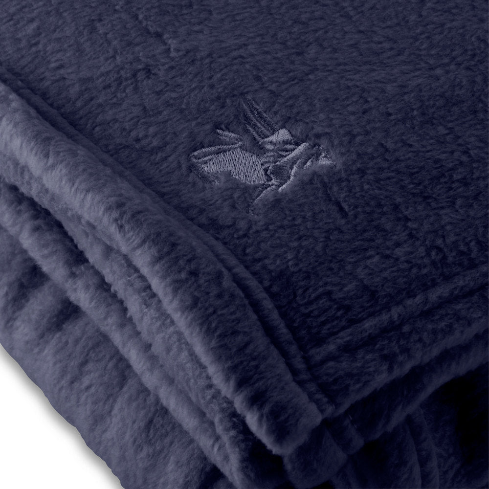 OXFORD POLAR FLEECE BLANKET / 108 X 90 / NAVY BLUE