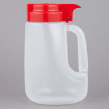 TABLECRAFT PP32R OPTION 32 OZ. DISPENSER JAR WITH RED TOP