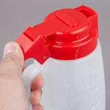 TABLECRAFT PP32R OPTION 32 OZ. DISPENSER JAR WITH RED TOP