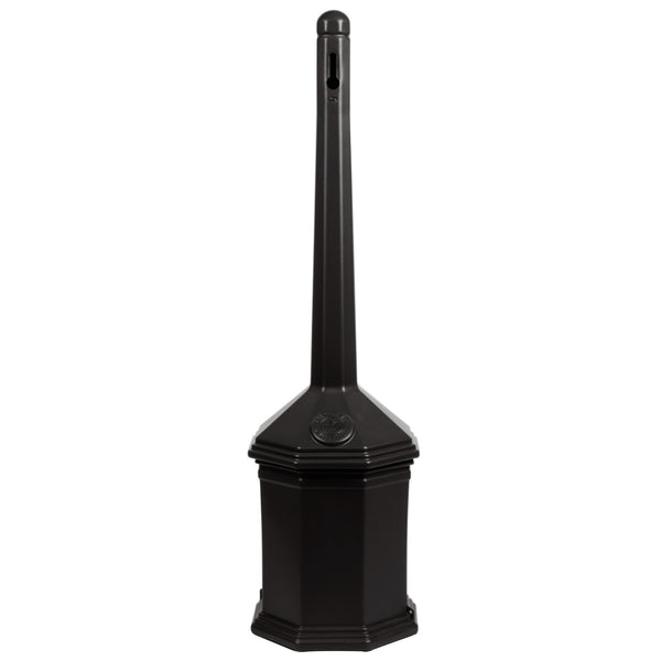 COMMERCIAL ZONE 710301 SMOKERS' OUTPOST SITE SAVER BLACK SNAP-LOCK 5 QT. CIGARETTE RECEPTACLE