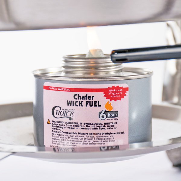 6 HOUR WICK CHAFING DISH FUEL WITH SAFETY TWIST CAP (24/CS)