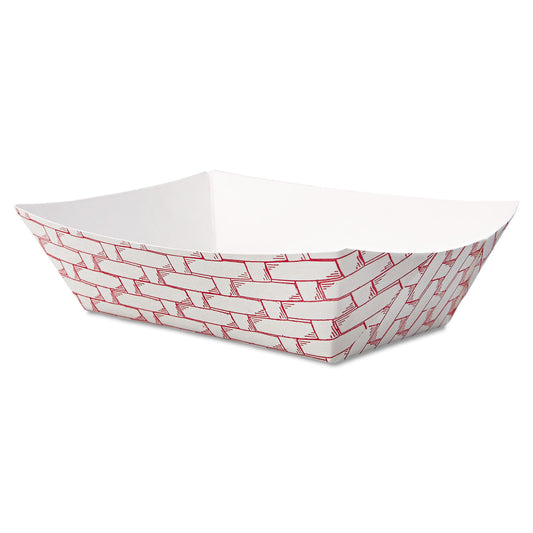 1/2 LB PAPER FOOD BASKETS, RED/WHITE (1,000/CS)