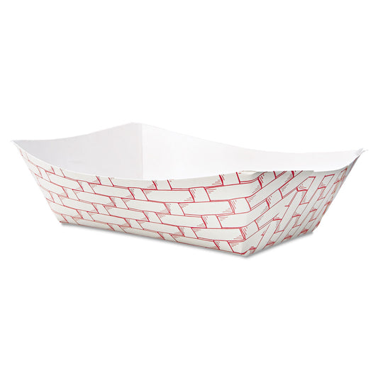 3 LB APER FOOD BASKETS, RED/WHITE (500/CS)