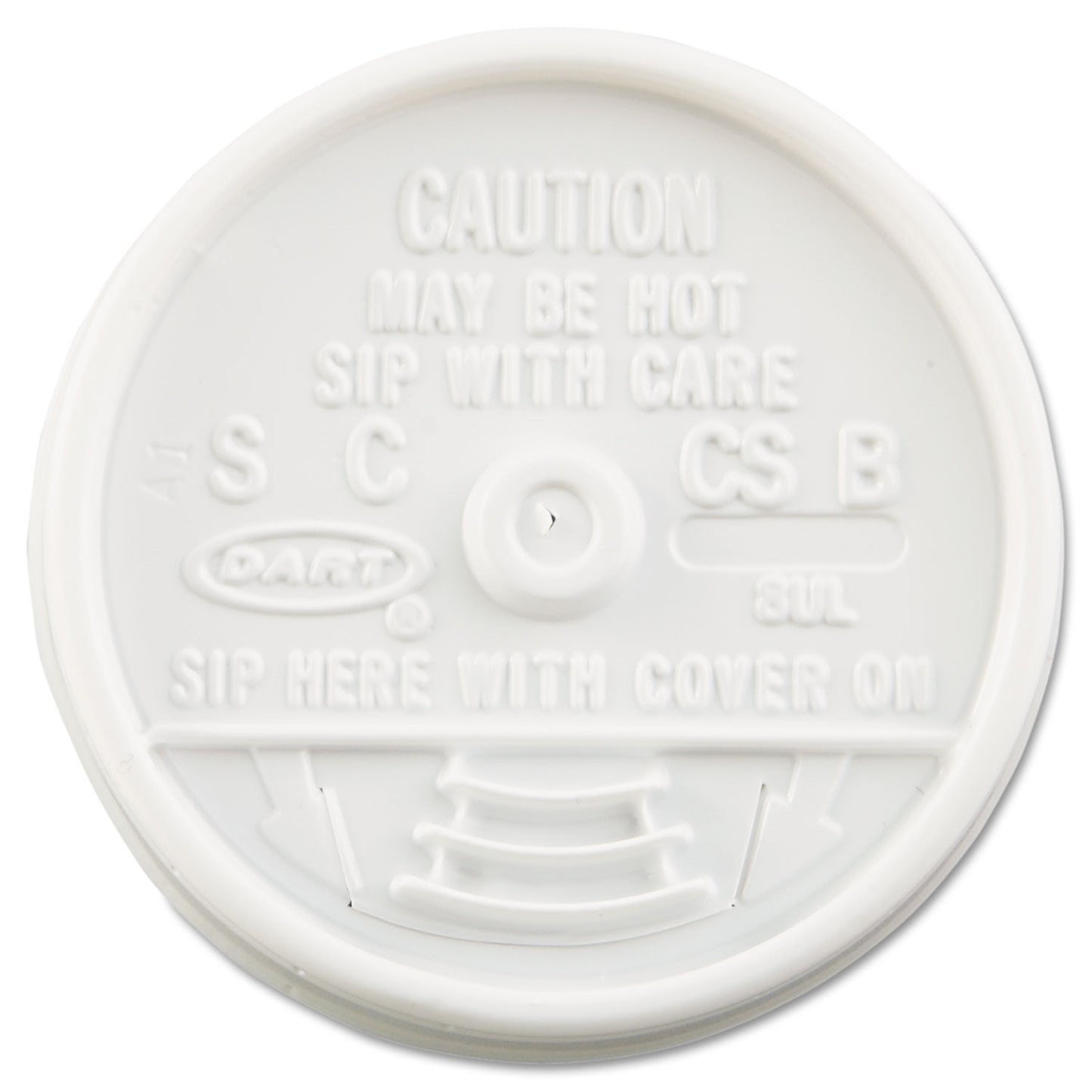 8UL / SIP THRU LIDS, FITS 6-10OZ CUPS, WHITE (100/10/1,000)