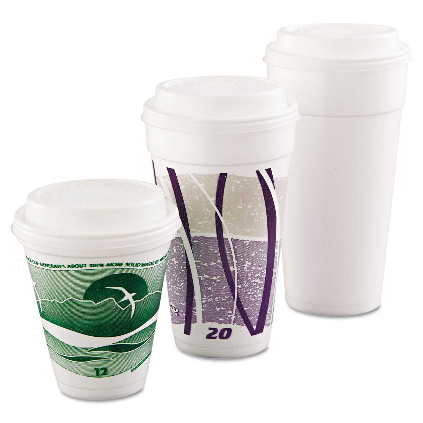 16EL / DART CAPPUCCINO DOME LID WHITE (100/10/1,000)