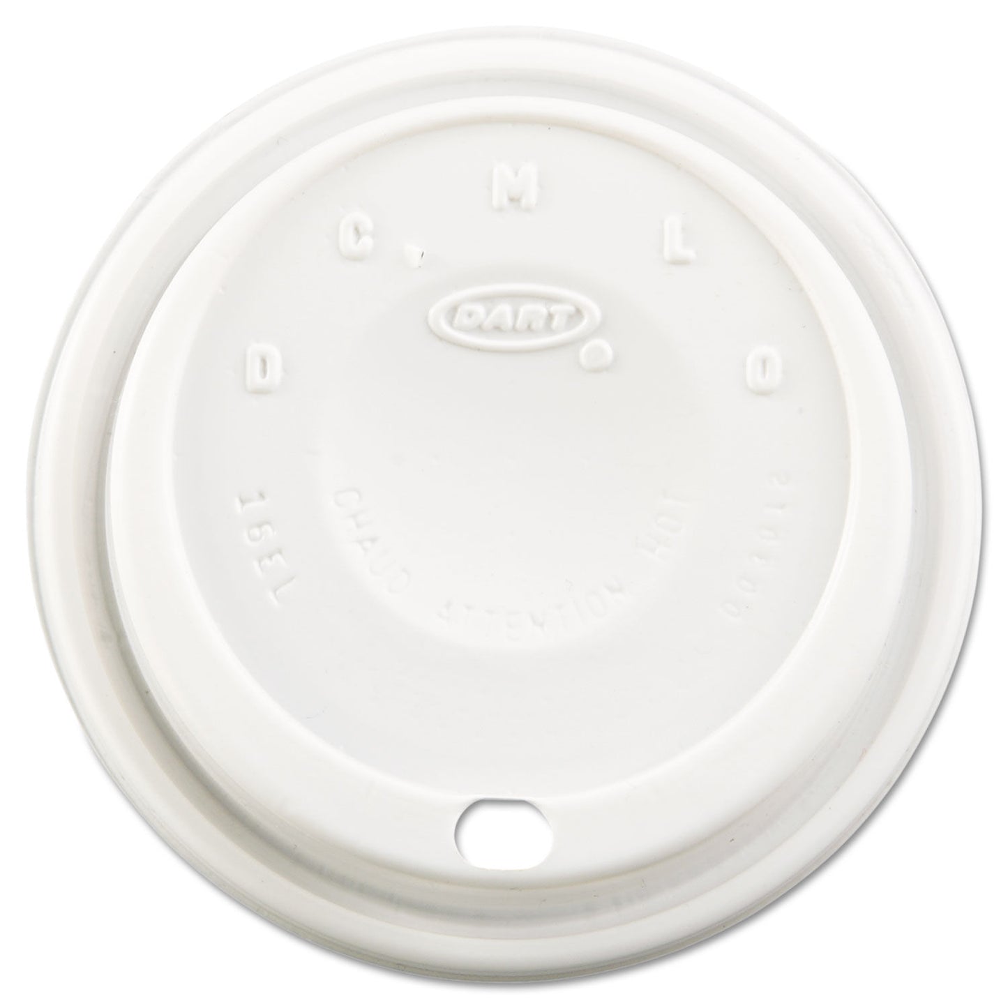 16EL / DART CAPPUCCINO DOME LID WHITE (100/10/1,000)
