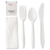 CUTLERY KIT / MEDIUM WEIGHT / WHITE(F,K,S,S&P NAPKIN) (250/CS)