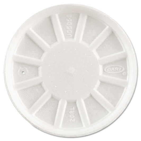 DART FOAM VENTED LID WHITE SLEEVE / 50 SINGLES