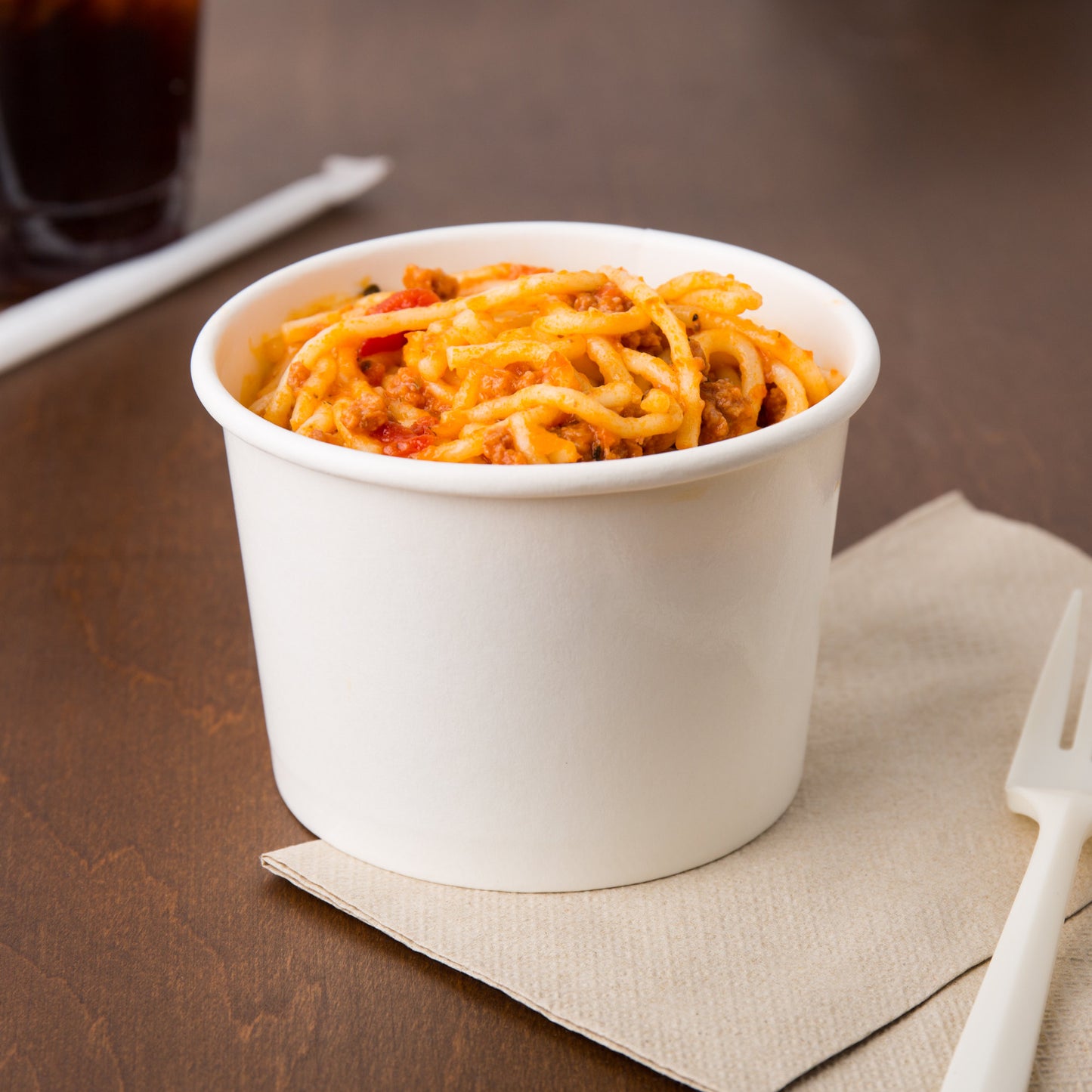12 OZ DOUBLE POLY-COATED WHITE PAPER SOUP / HOT FOOD CUP WITH VENTED PAPER LID (250/CASE)
