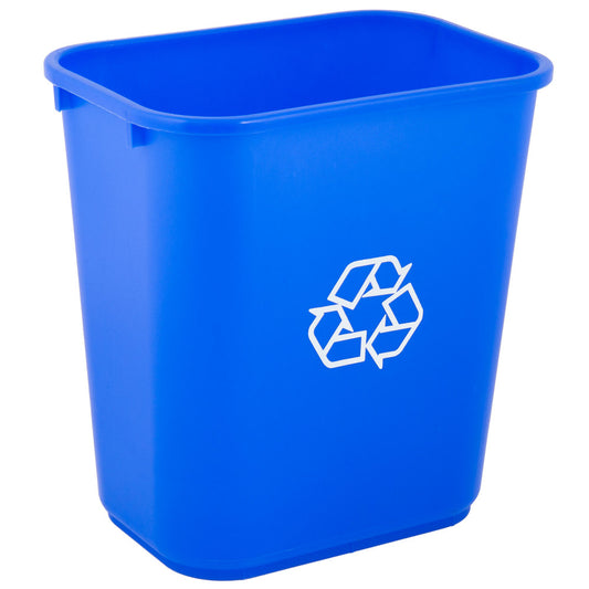 28 QT. / 7 GALLON BLUE RECTANGULAR RECYCLING WASTEBASKET