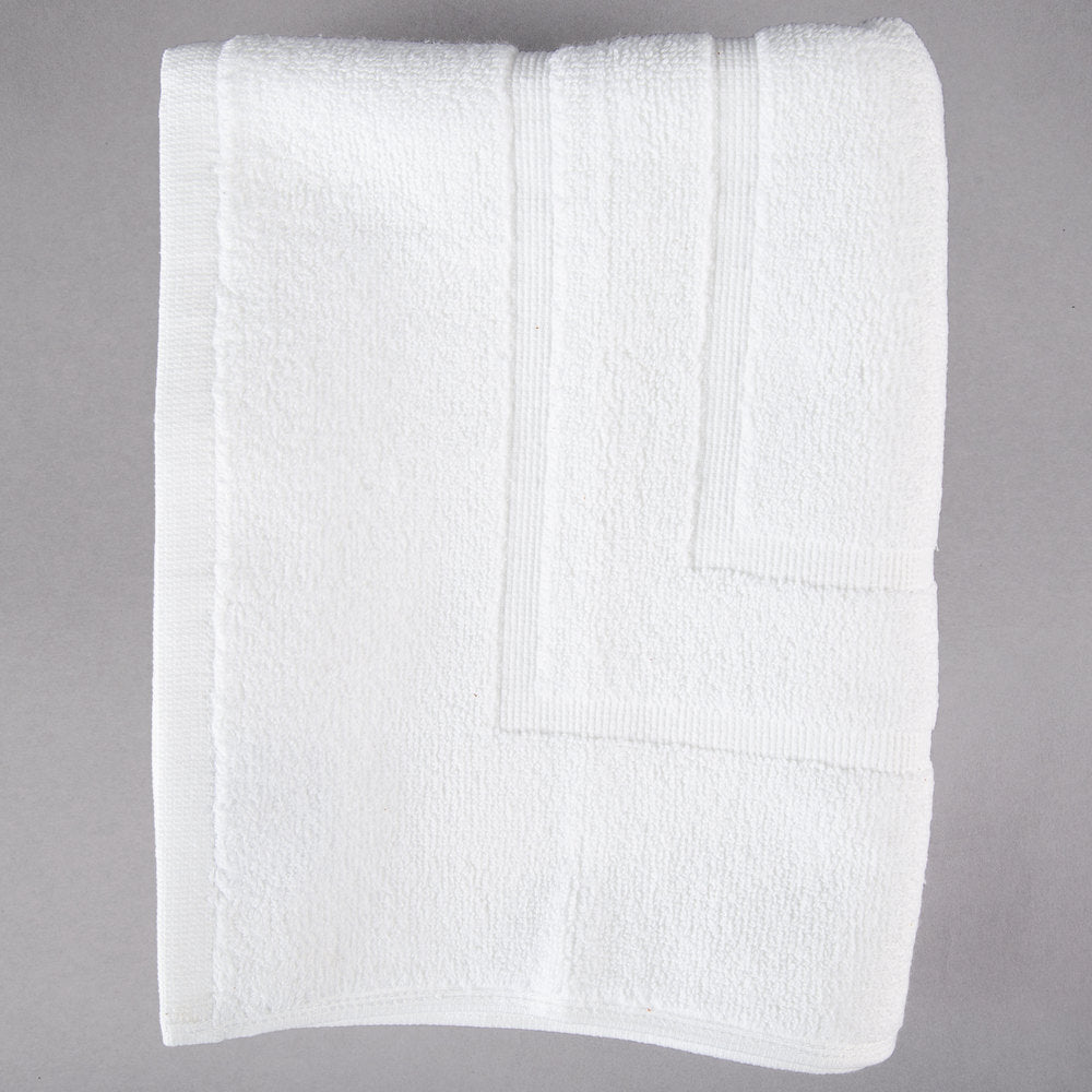 BATH MAT / OXFORD BELLEZA / 22 X 34 / 9.5 LB / WHITE (DOZEN)