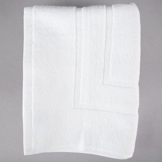 BATH MAT / OXFORD BELLEZA / 22 X 34 / 9.5 LB / WHITE (DOZEN)