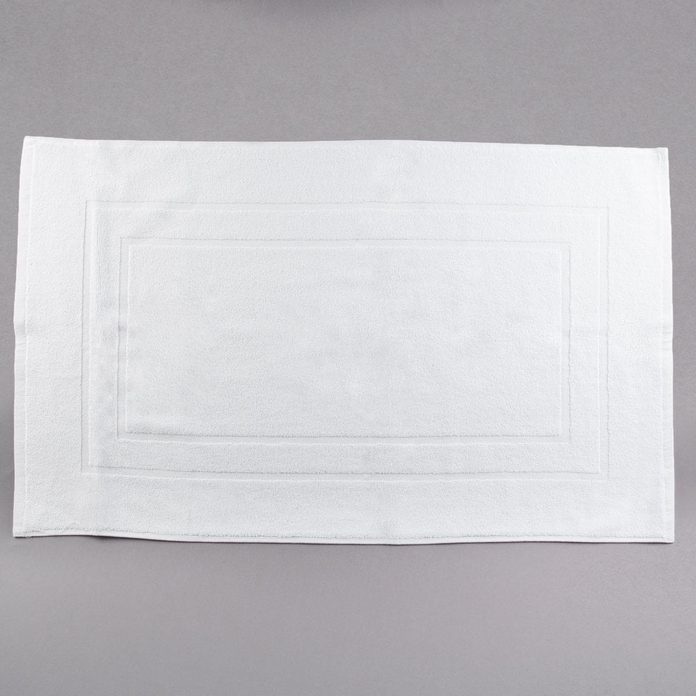 BATH MAT / OXFORD BELLEZA / 22 X 34 / 9.5 LB / WHITE (DOZEN)