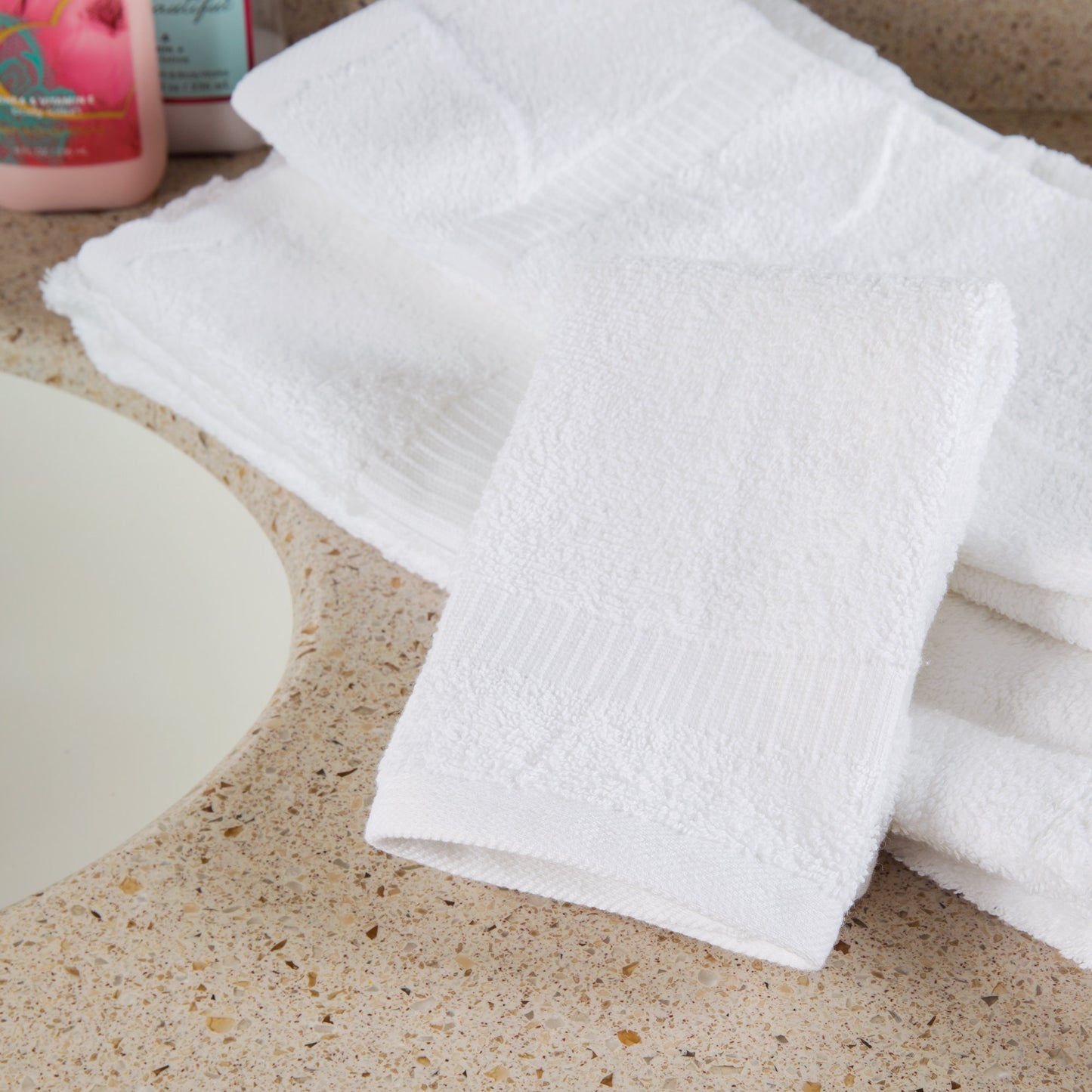 WASH CLOTH / OXFORD BELLEZA / 13 X 13 / 1.5 LB / WHITE (DOZEN)