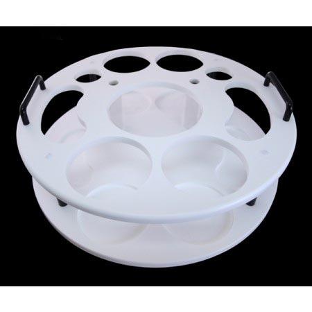 18 INCH PLASTIC BOTTLE SERVICE TRAY BLACK - HOLDS 2 BOTTLES