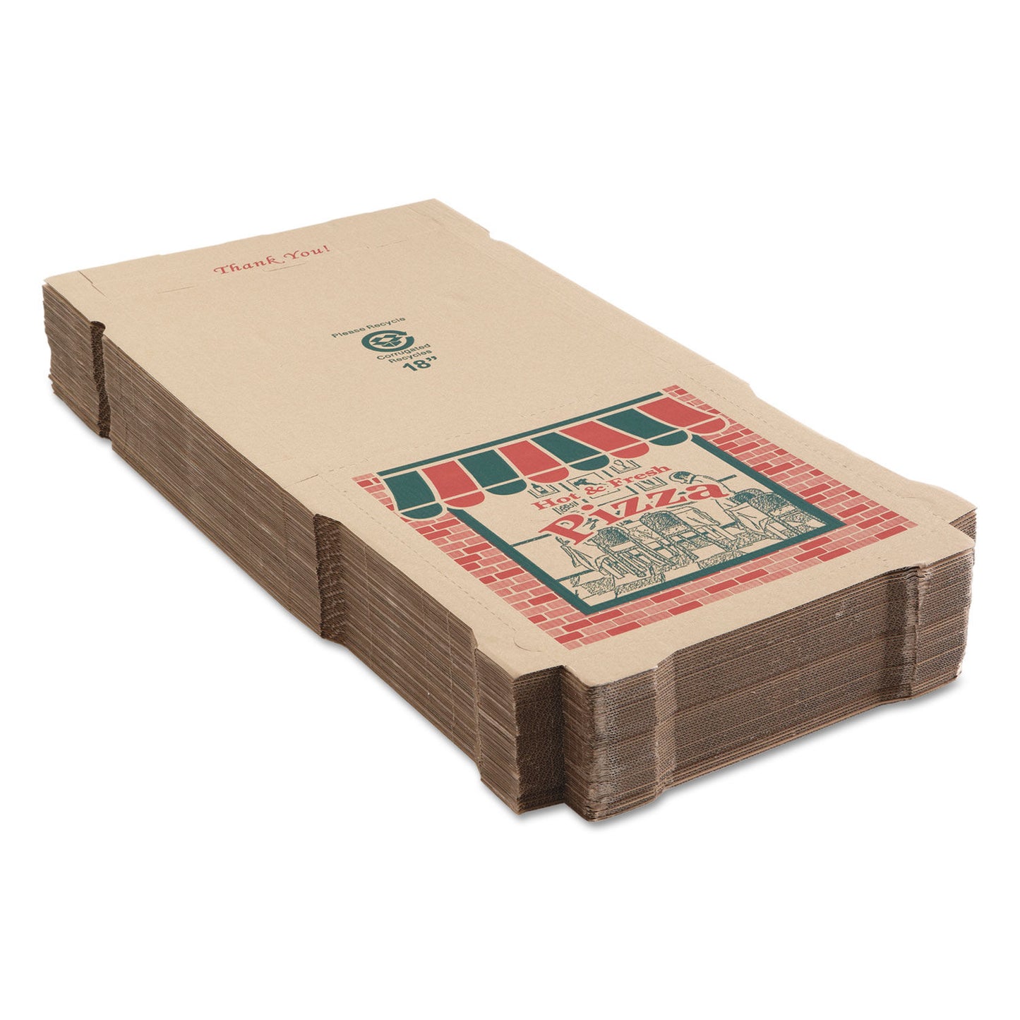 18 X 18 CORRUGATED KRAFT PIZZA BOX (50/CS)
