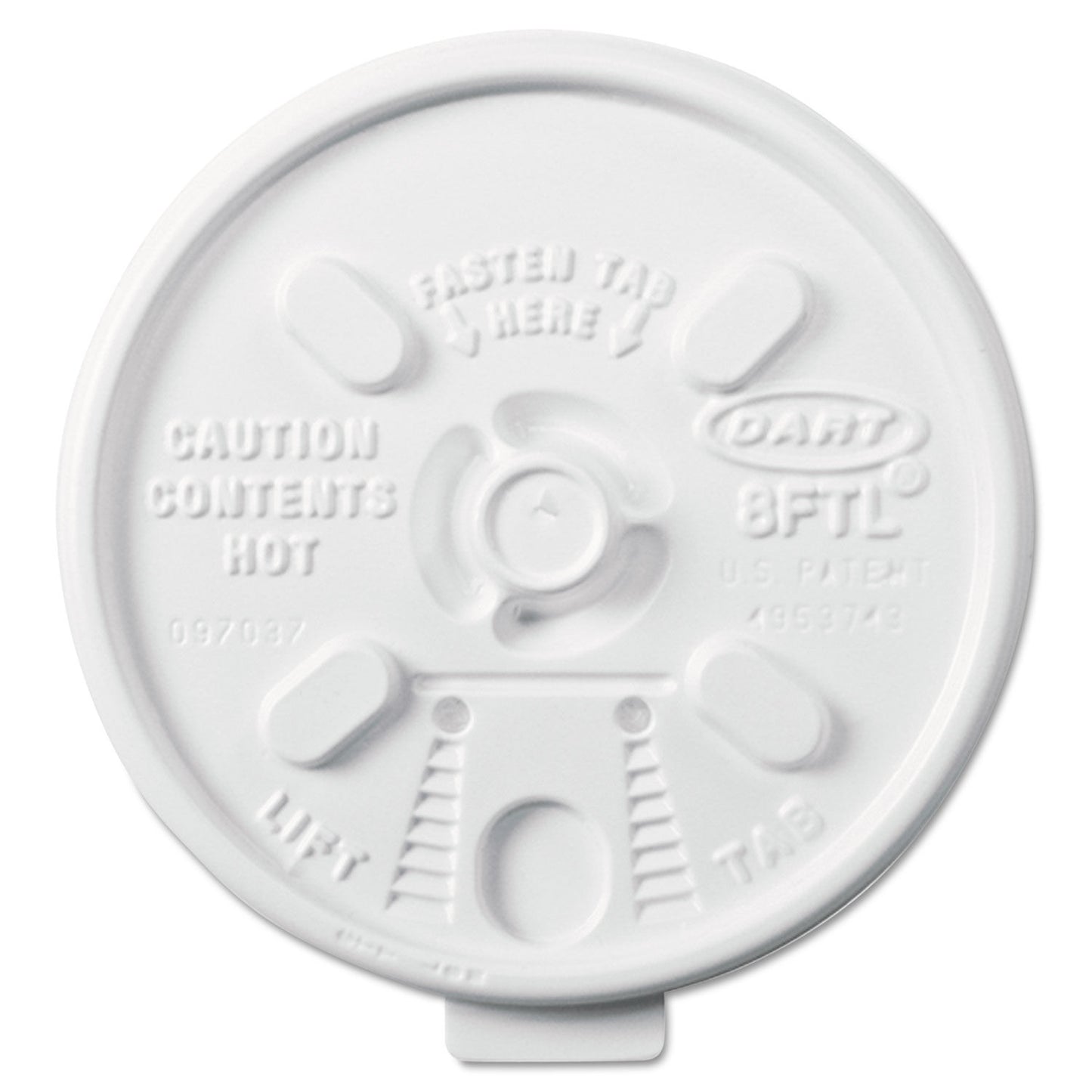 8FTL / DART LIFT N' LOCK LID WHITE (100/10/1000)