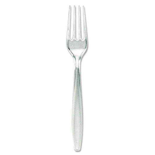 DIXIE / PLASTIC CUTLERY, FORKS, HEAVYWEIGHT, CLEAR, 1,000/CARTON