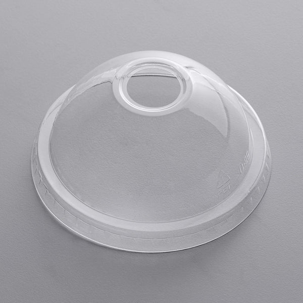 DOME LID WITH 1" HOLE / FITS CHOICE 9, 12, 16, 20 & 24 OZ CLEAR CUP (50/20/1,000)
