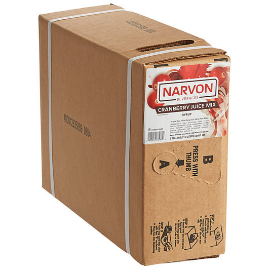 NARVON 3 GALLON BAG IN BOX CRANBERRY JUICE SYRUP BIB